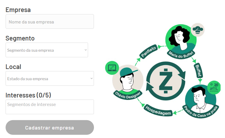 Print da home do site TrocaZap.